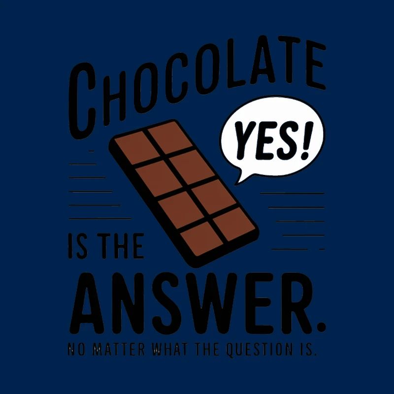 Le chocolat est la réponse. Peu importe la question