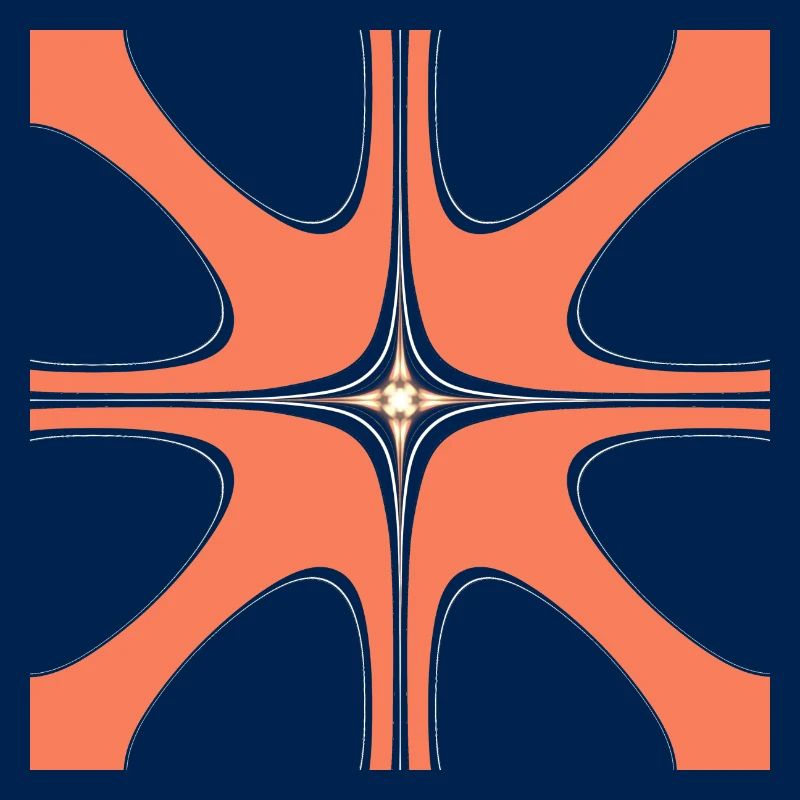 Abstract with a white pattern in the middle