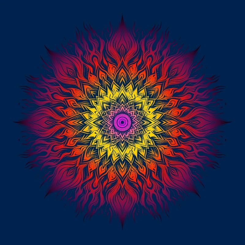 Psychedelic Fire Mandala