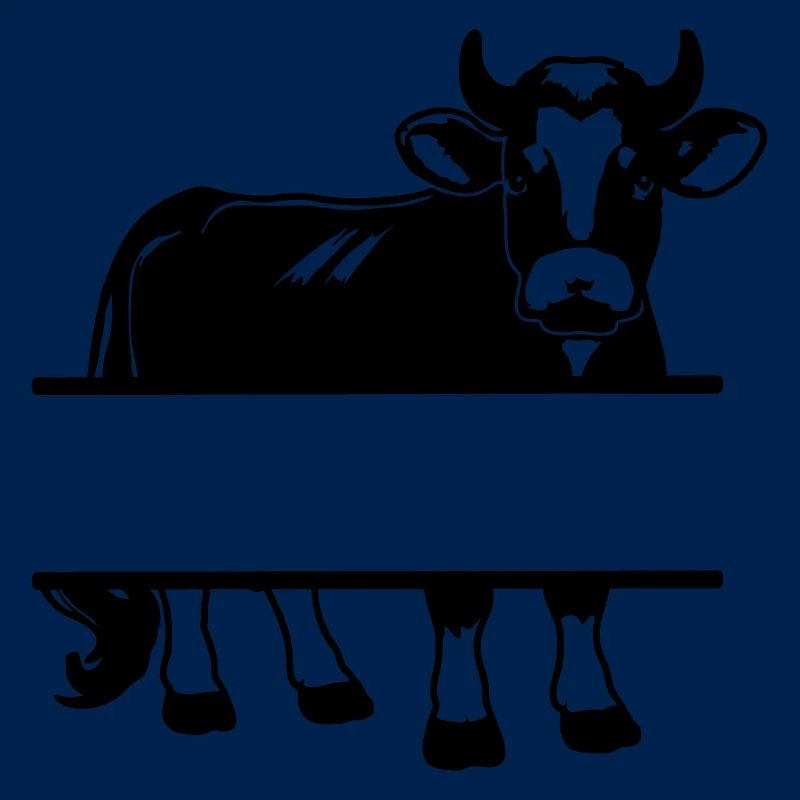 Silhouette de vache avec espace de texte – Chemise de ferme