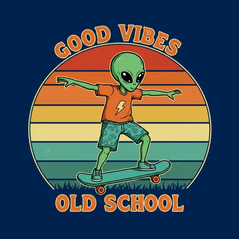 Retro Alien Skater