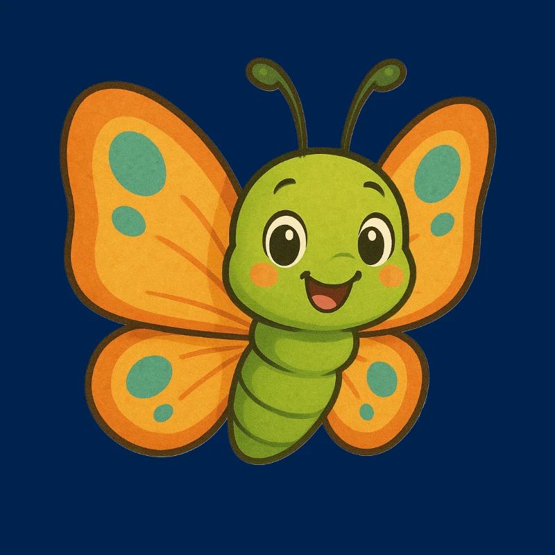 Conception de dessin animé papillon