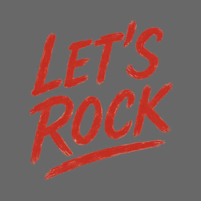 Vibrant Rock Text Graphic Design