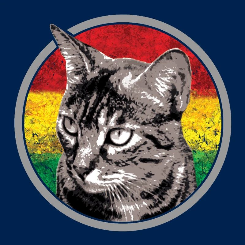 Katze mit Flagge Hintergrunde