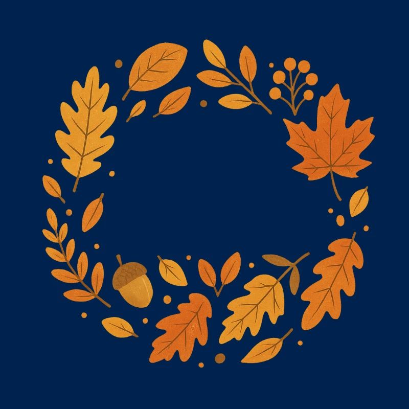 Conception de couronne de feuillage d’automne