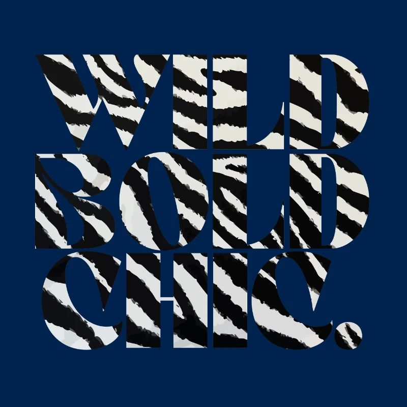 Wild Bold Chic Zebra Typography