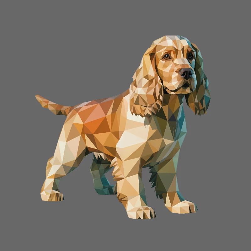 Cocker Spaniel - Cool Low Poly Logo