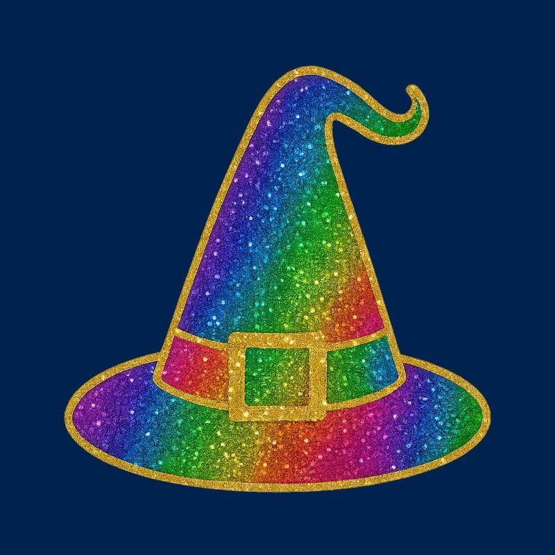 Halloween-Regenbogen Glitzer Hexenhut
