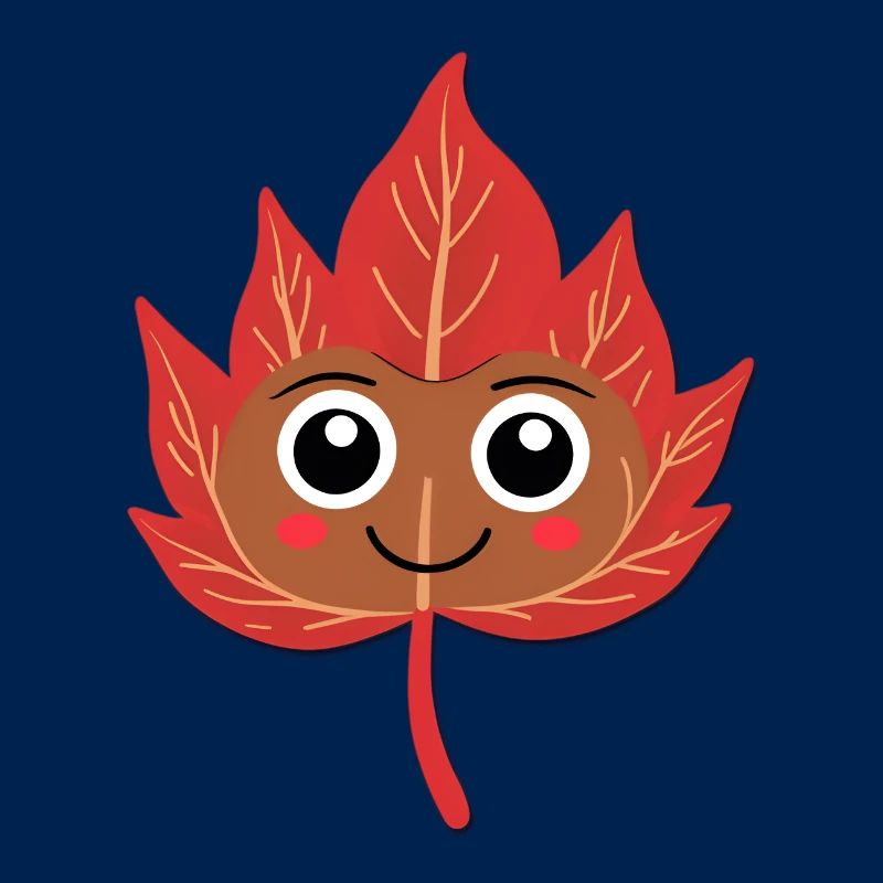 Lächelndes Herbstblatt