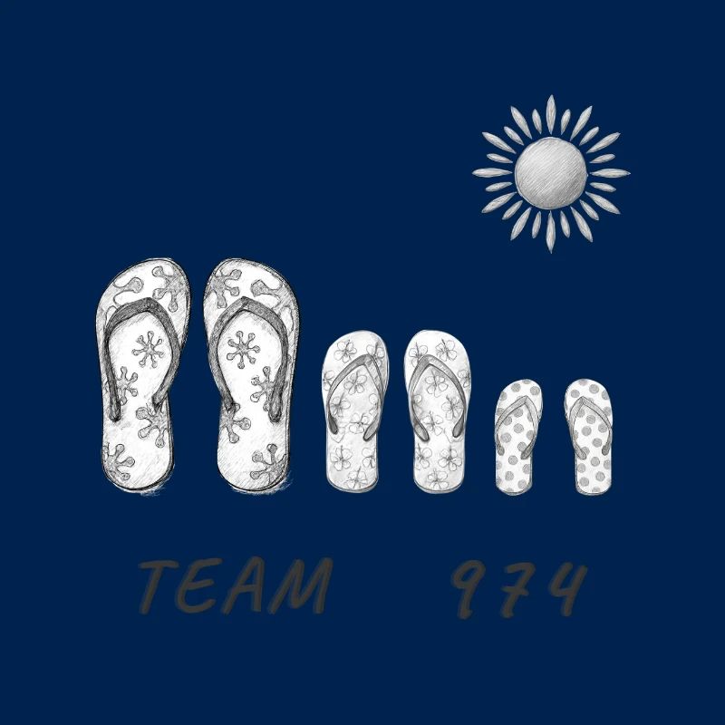 Team 974 Savates Soleil Graphic Drawing