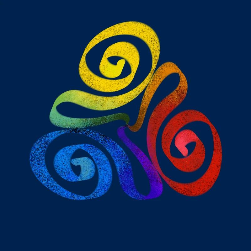 Regenbogen Dreieck Spirale