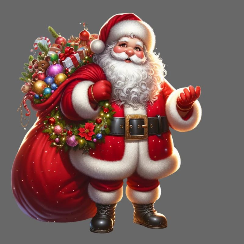 Weihnachtsmann mit Geschenksäckchen
