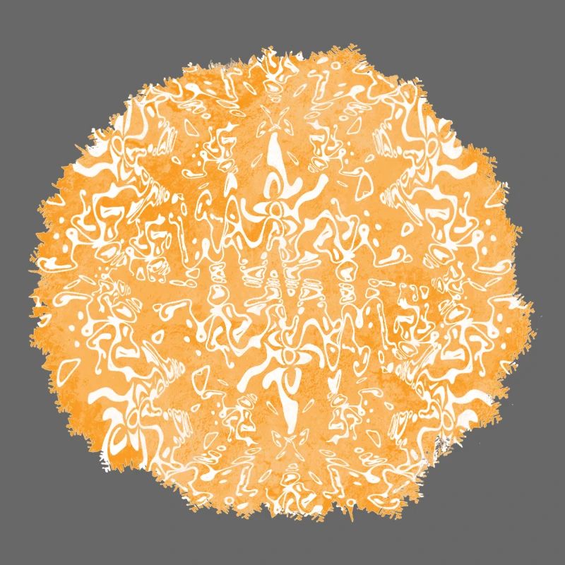 Orange tie-dye circle pattern