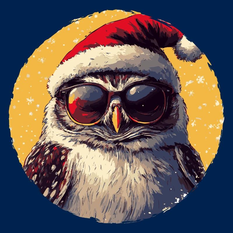 SantaEule mit Sonnenbrille