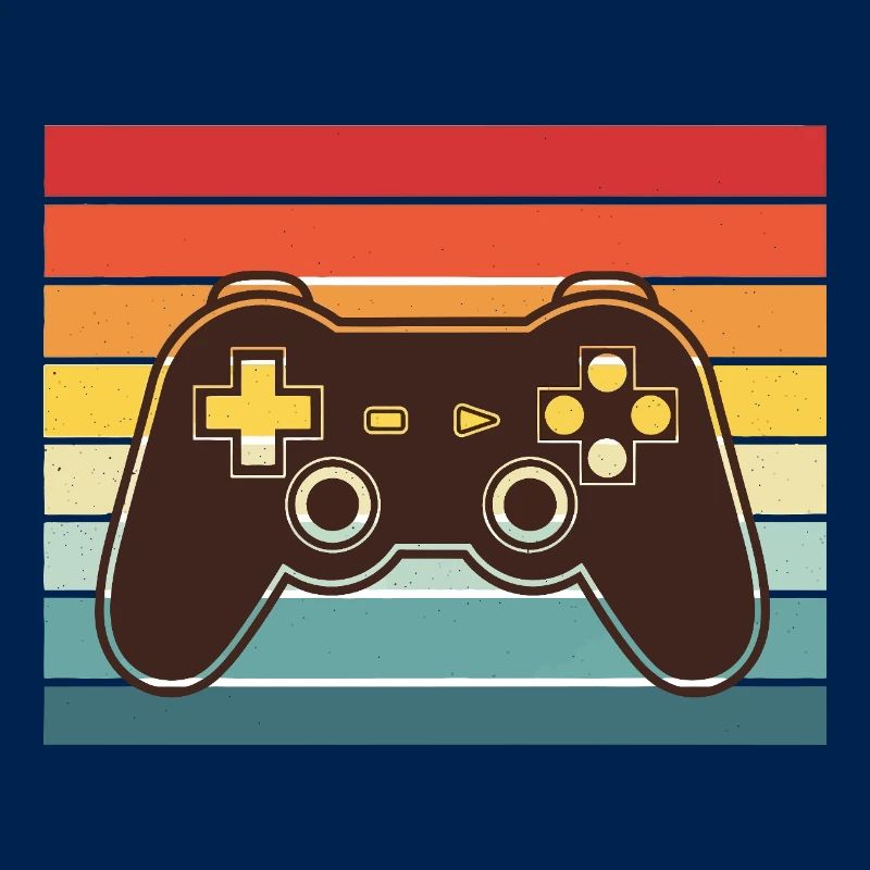 Retro Rainbow ControllerVintage Videospiel-Controller