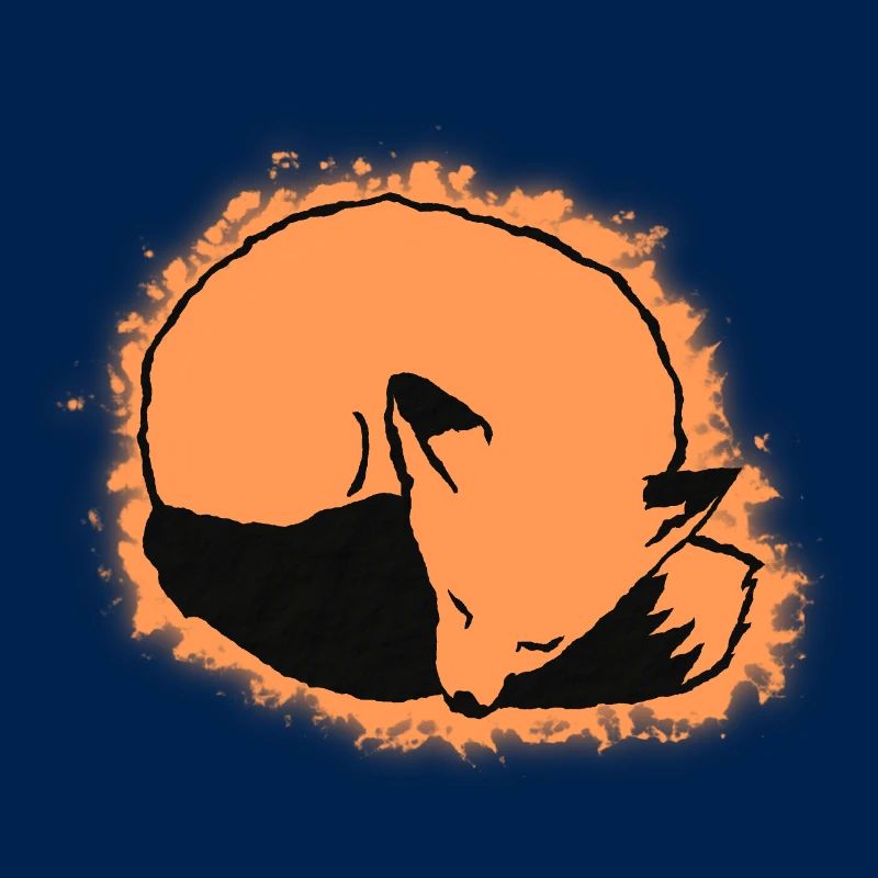 Fox Sleeping: Cute, Kawaii & Comic Style
