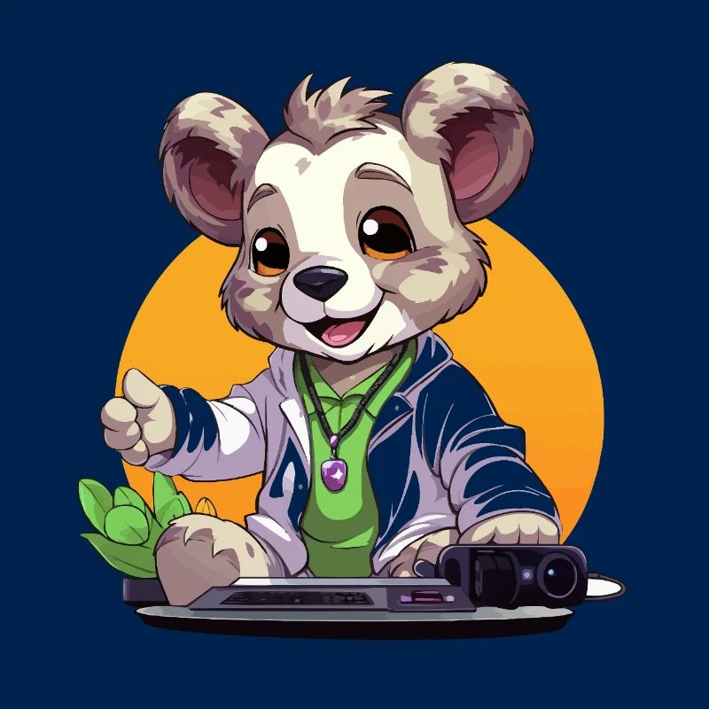 Tech-Koala Creator im Retrolook
