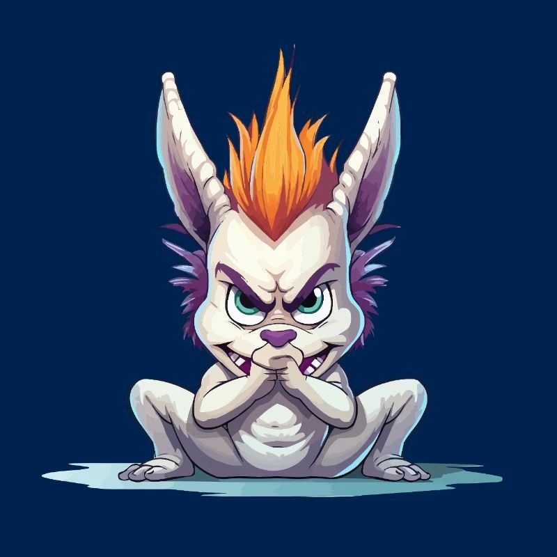 Lapin Mohawk en colère