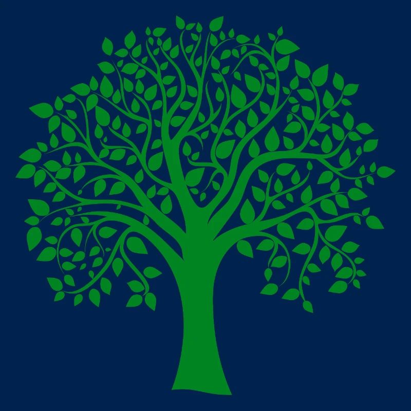 Base Green Jumbo Tree Print Silhouette