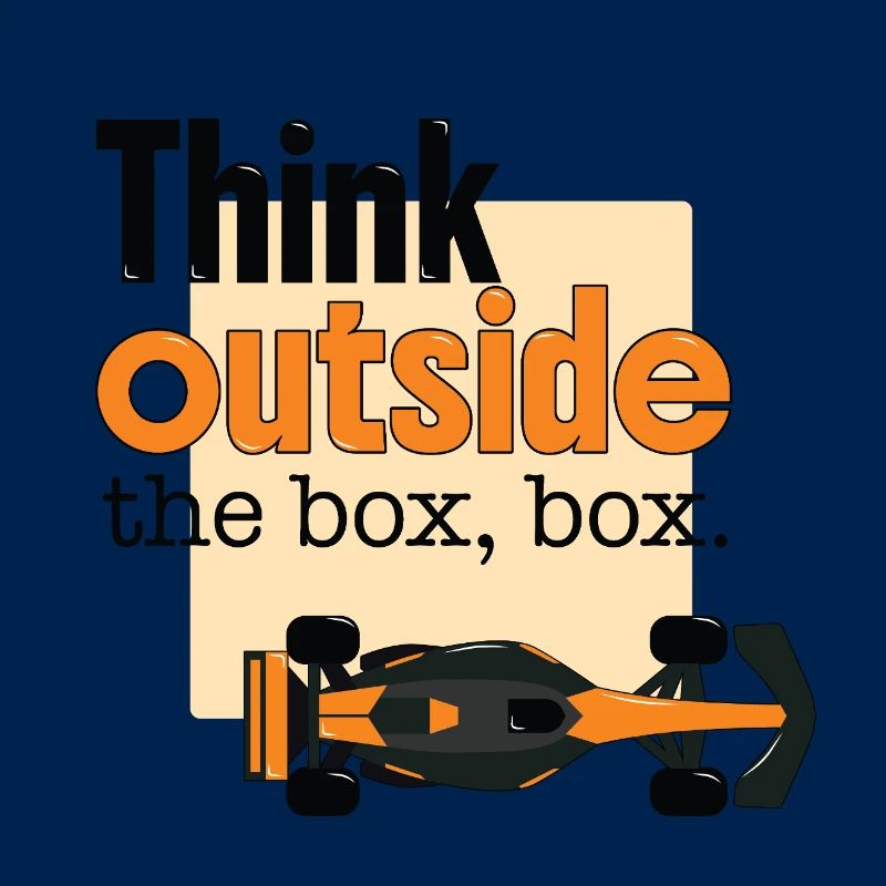 Pensez à la course de Formule Car Out Box