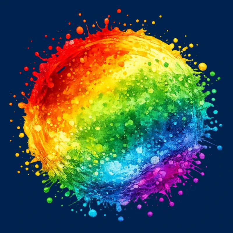Regenbogenfarbene Farbspritzer Explosion