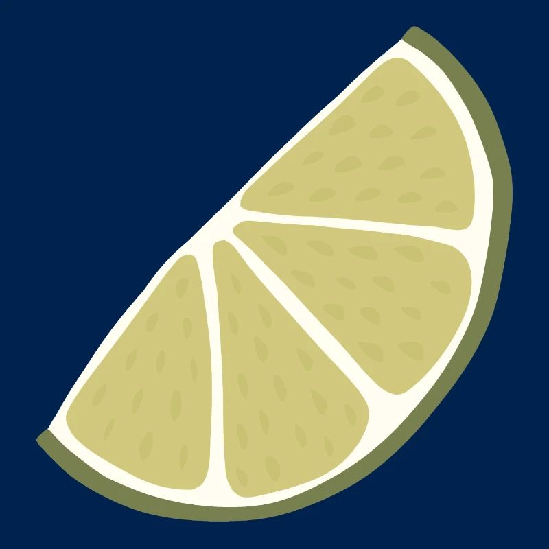 Lime Slice Citron Vert Minimaliste