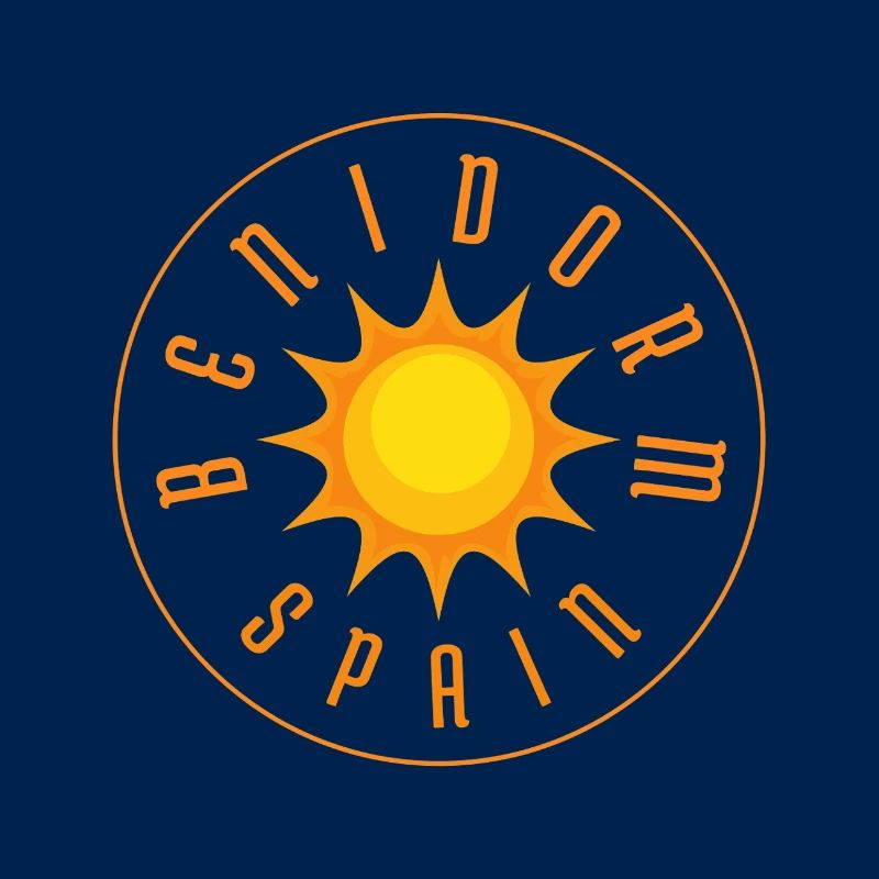 Benidorm Sunburst Circle Logo-Abzeichen
