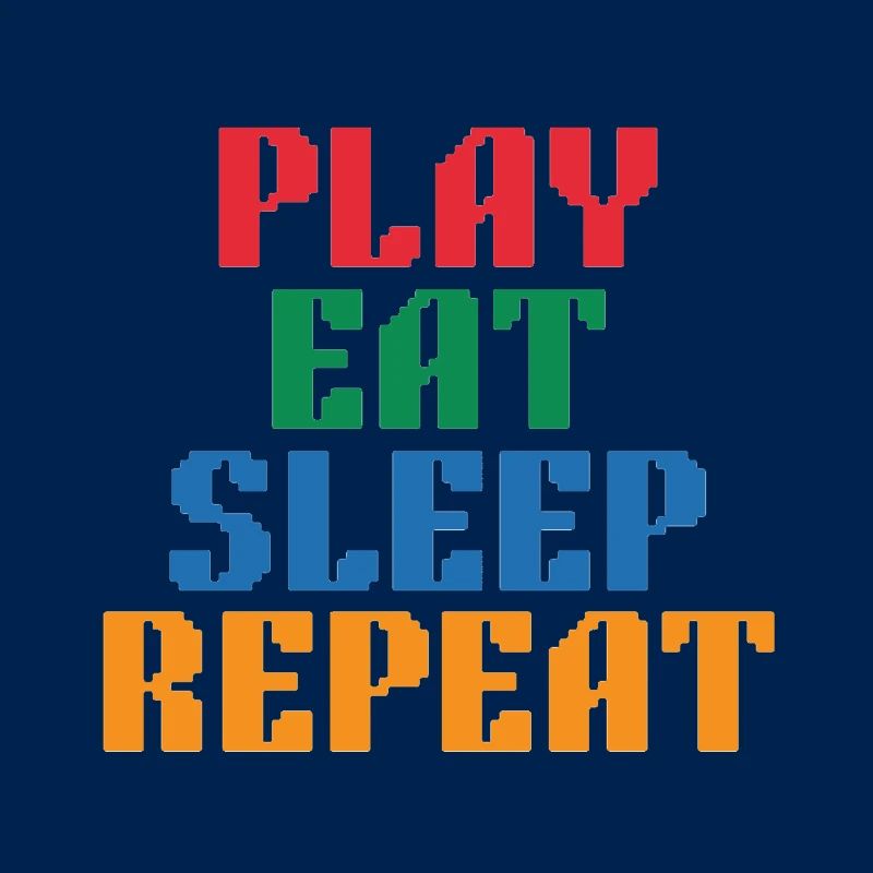 Jouez Manger Sommeil Répéter le Pixel