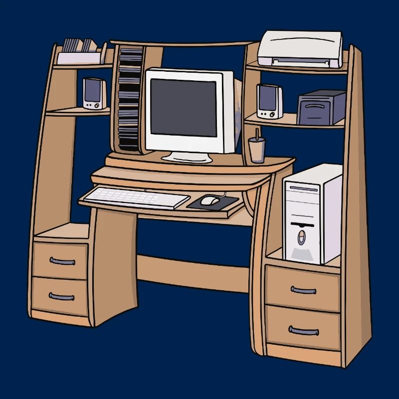 Retro Computer Desk Setup 90s 2000s Nostalgic
