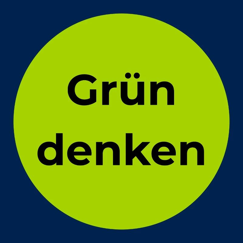 Green Thinking Typo Circle