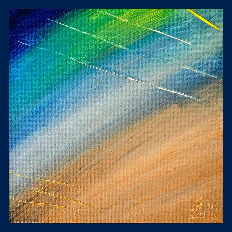 Flux de couleur et lignes dorées