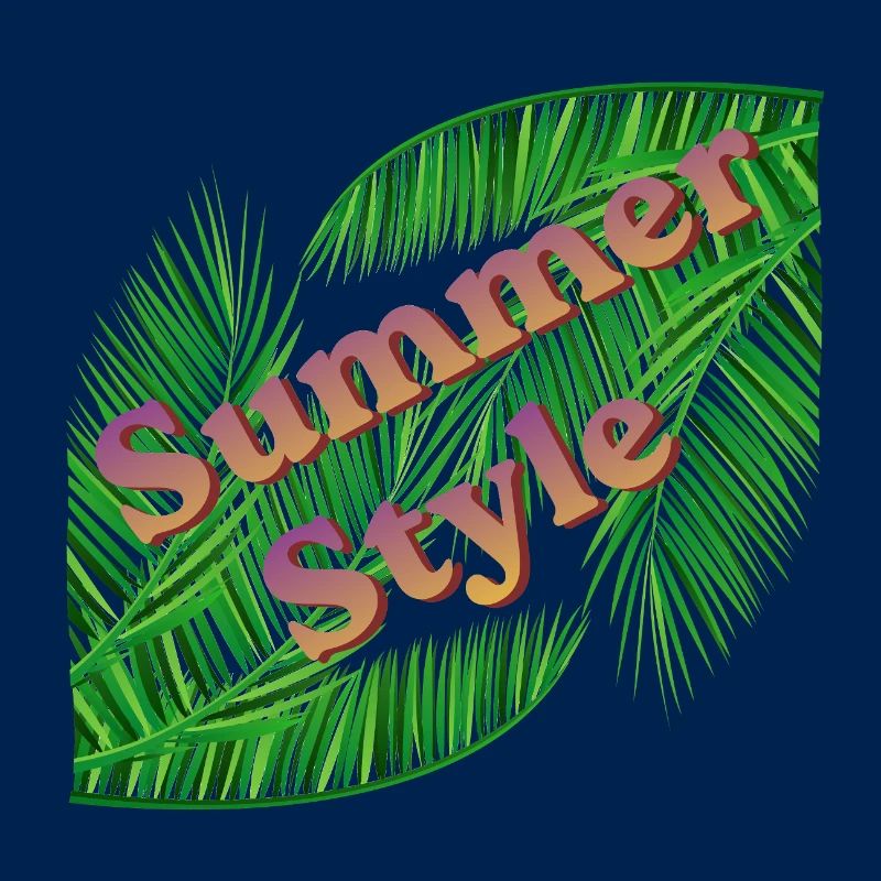 Summer style with palm trees