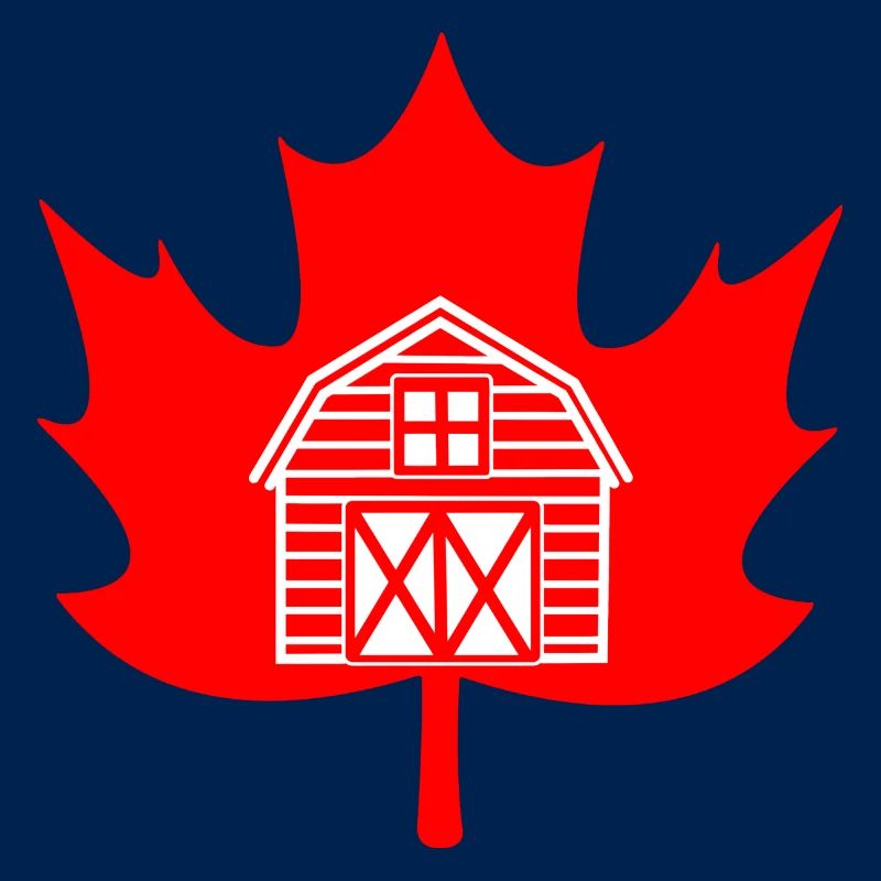 Canada maple leaf farm logo