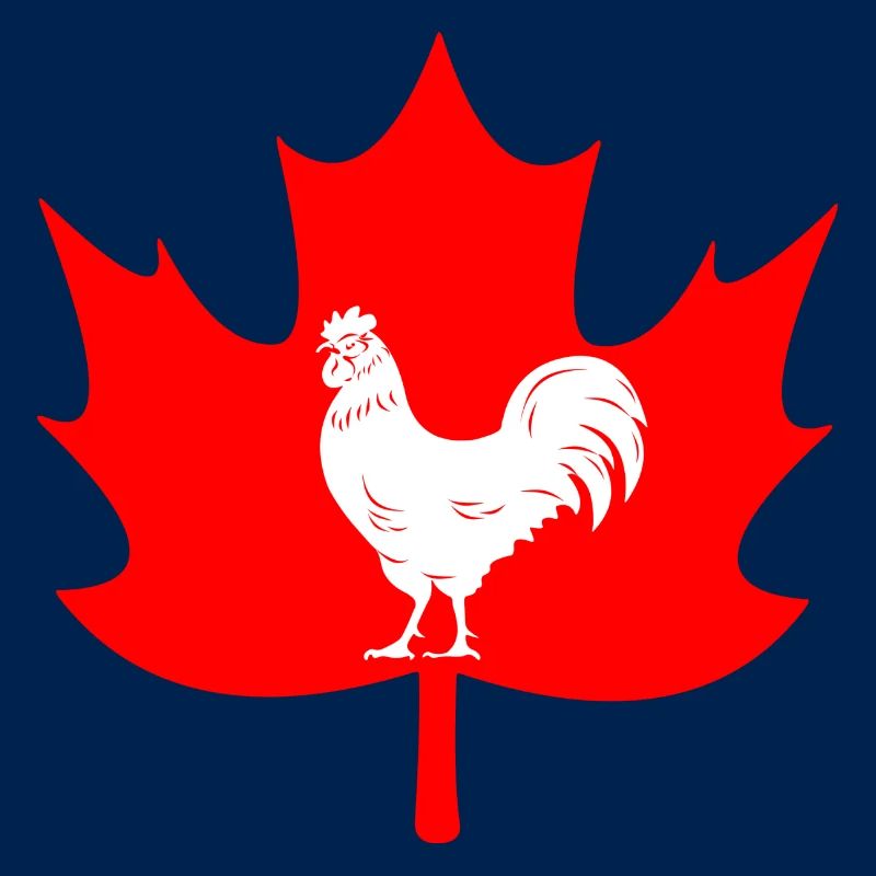 Canada maple leaf rooster logo