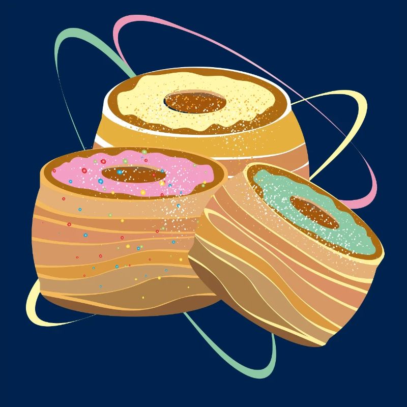 Trois Cronuts – Illustration avec une douce séduction