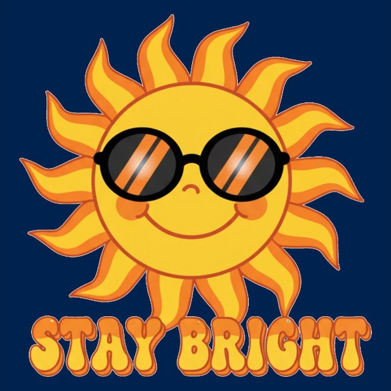 Reste lumineux Design rétro Groovy Smiling Sun