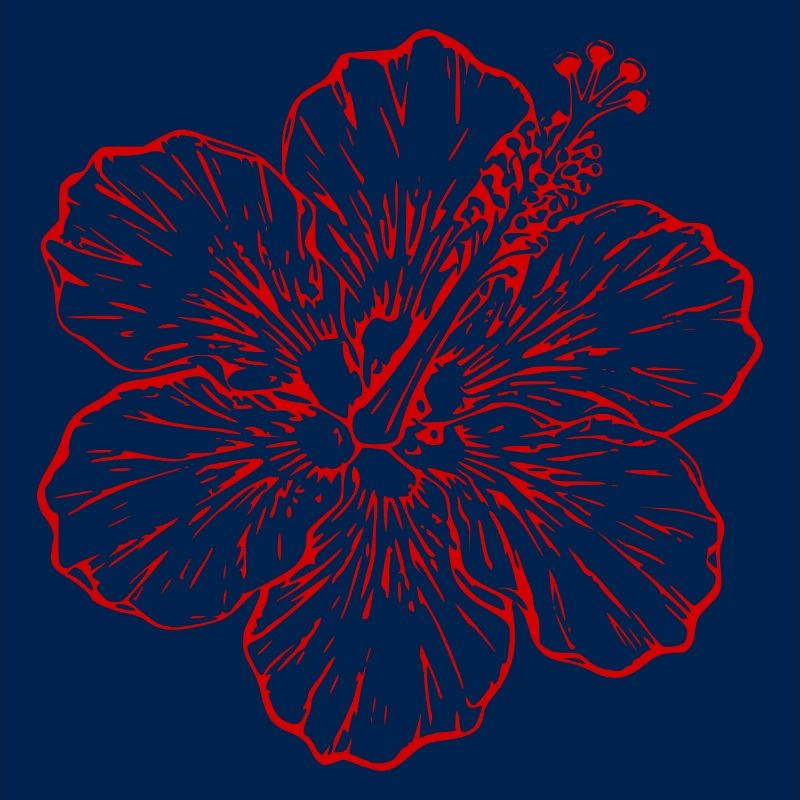 Cadeau de Noël de fleurs d’hibiscus hawaïen, fleurs d’hibiscus
