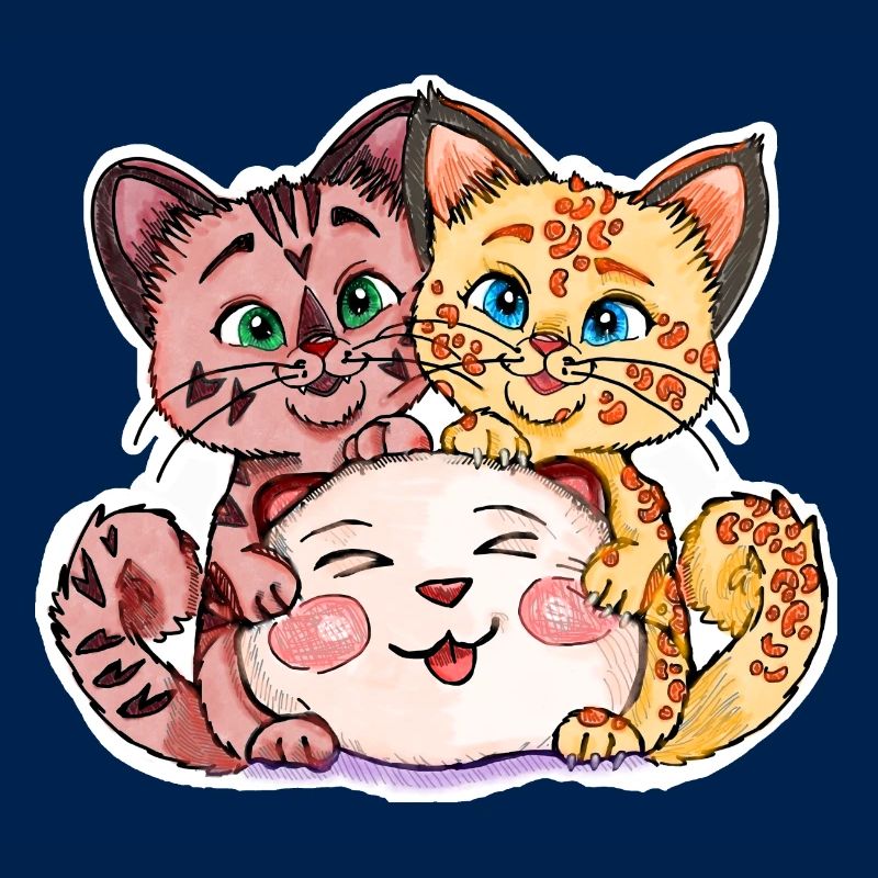 Two kittens with stuffed animal