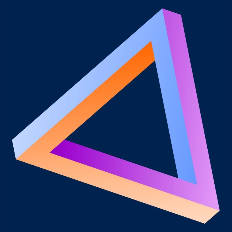 Illusion d'optique triangle impossible