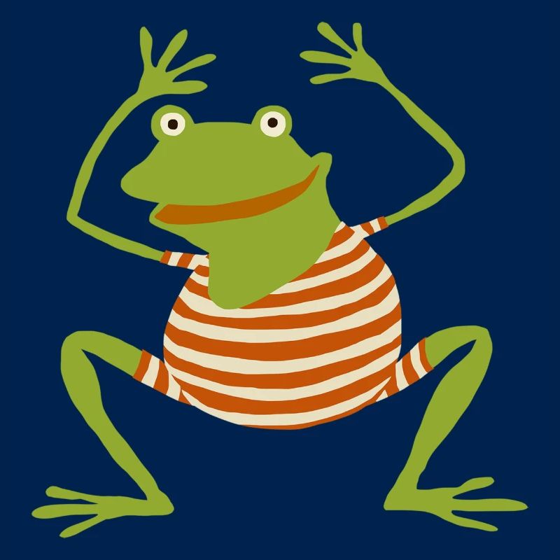 Frosch badet