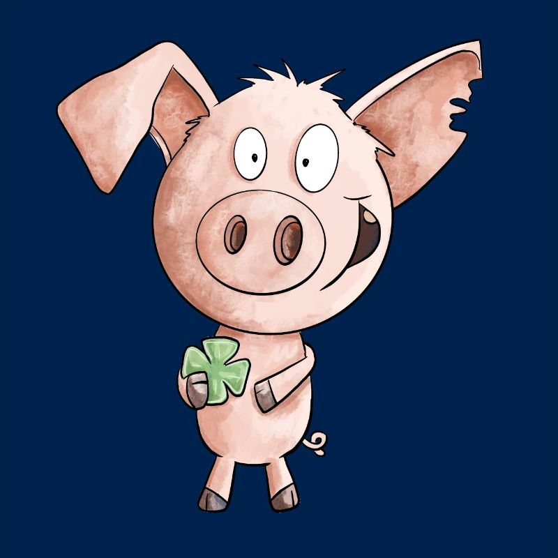 Glück Schwein Mit Kleeblatt
