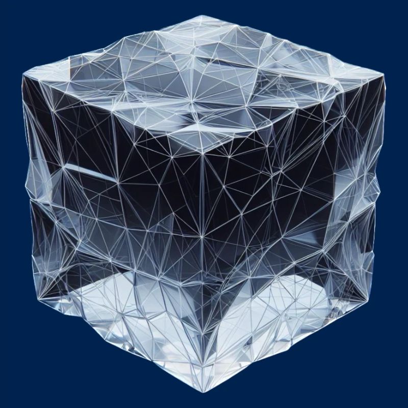 Glaçons de style polygonal