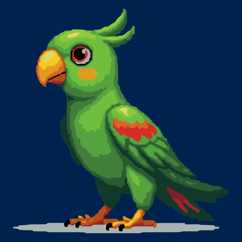 Pixel Parrot – Style rétro 8 bits