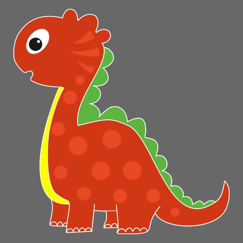 Drôle de dinosaure avec des points