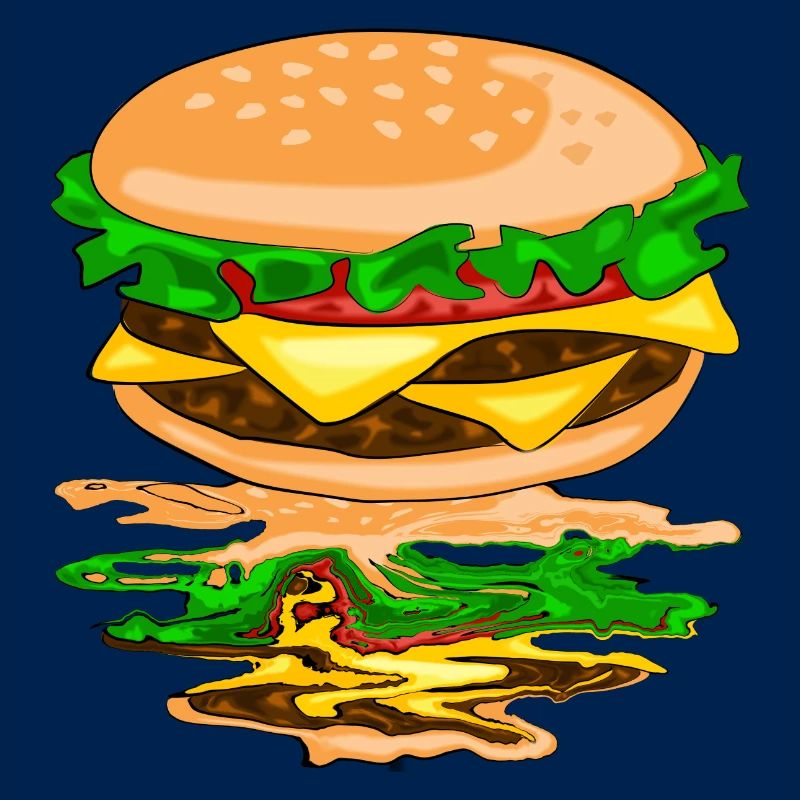 Hamburger mit einer Spiegelung