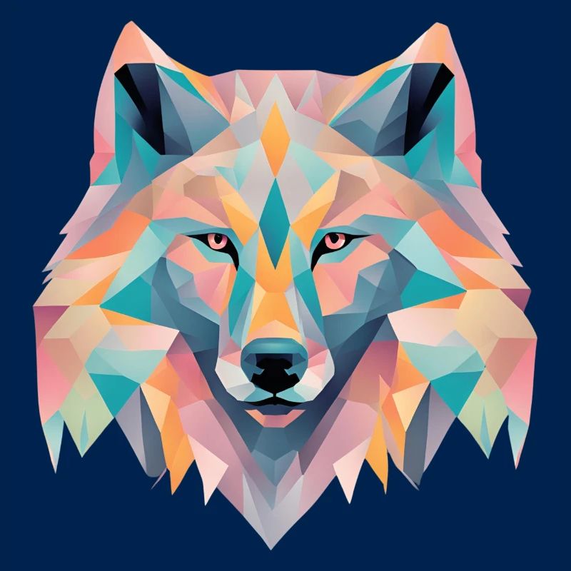 Geometric wolf Geschenk
