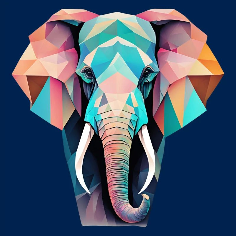 Geometric Elefant Geschenk Geometrisch