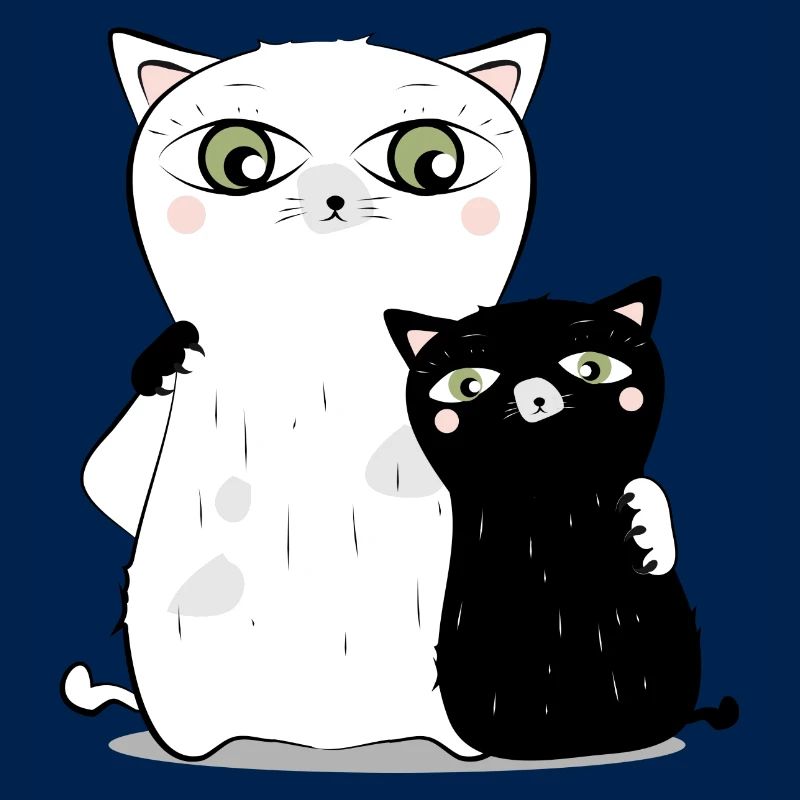Chat Blanc & chat noir