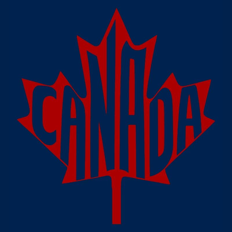 Typographie du Canada rouge en feuille d’érable