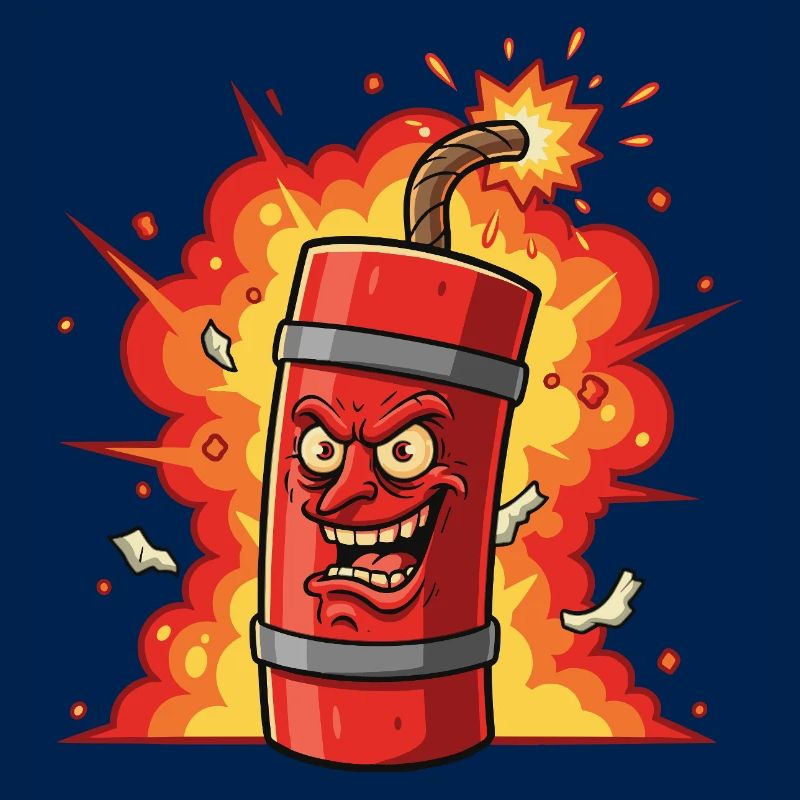 Knallendes Dynamit Cartoon
